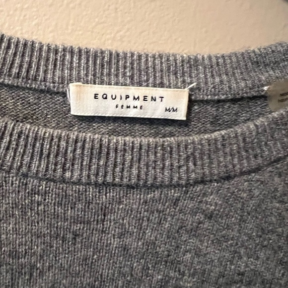 Equipment Femme Heather Gray Cashmere Sweater - Picture 3 of 5